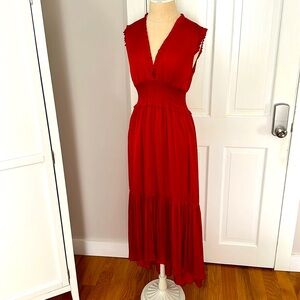 Banana Republic red sleeveless dress